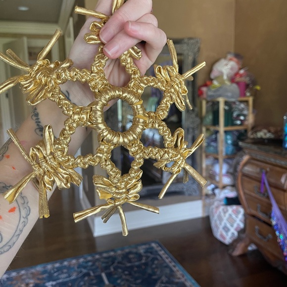 Handmade Macramé Rope Snowflake - Picture 2 of 3